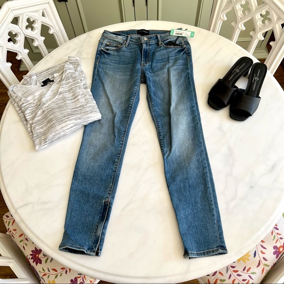 Black Orchid Denim - Black Orchid Jude Zipper Detail Skinny Jean Indigo Sz 26